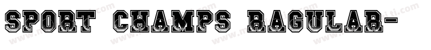 sport champs ragular字体转换